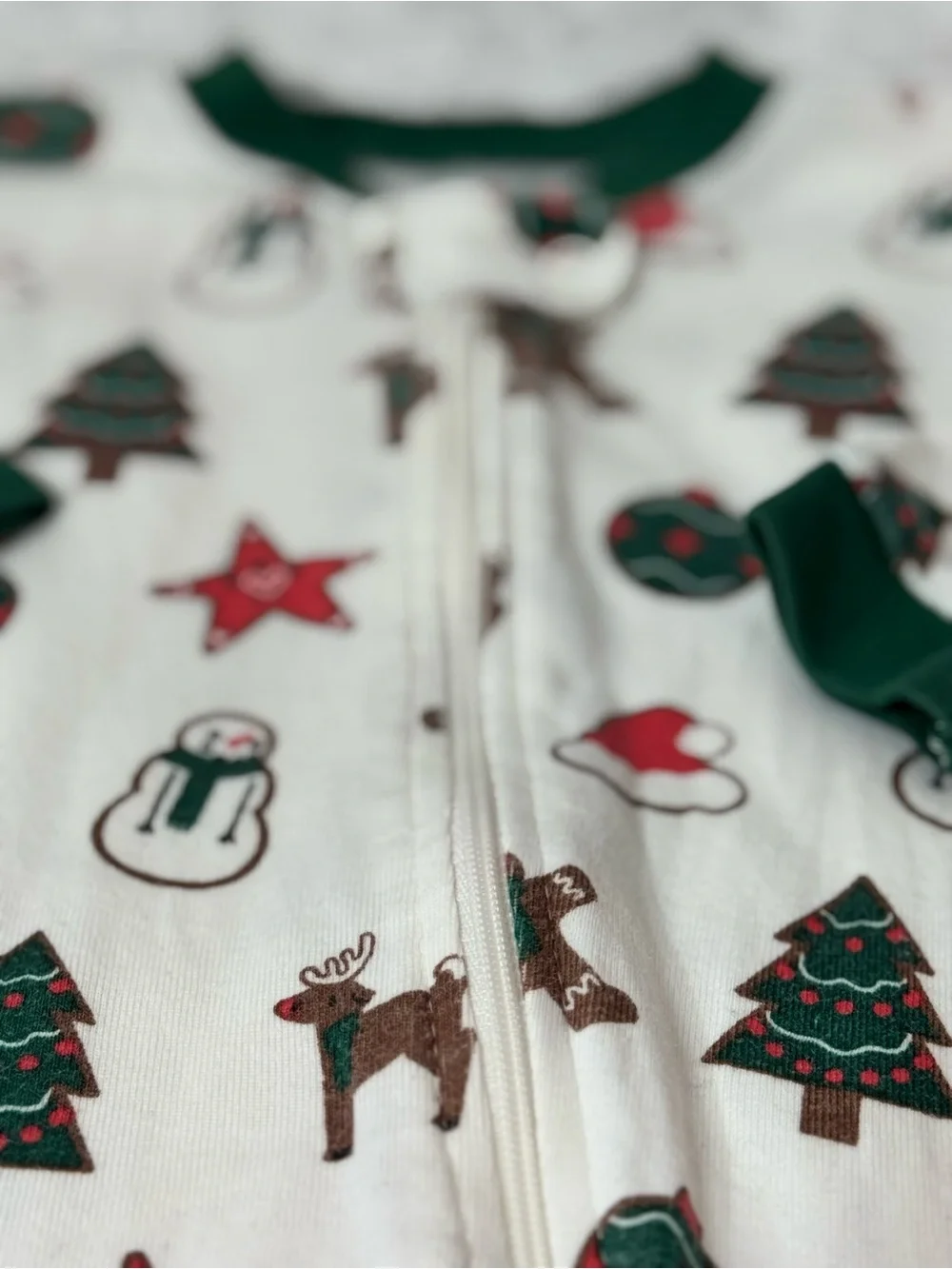 Monica + Andy Christmas Zip Sleeper 0-3M Baby Organic Cotton Holiday Neutral